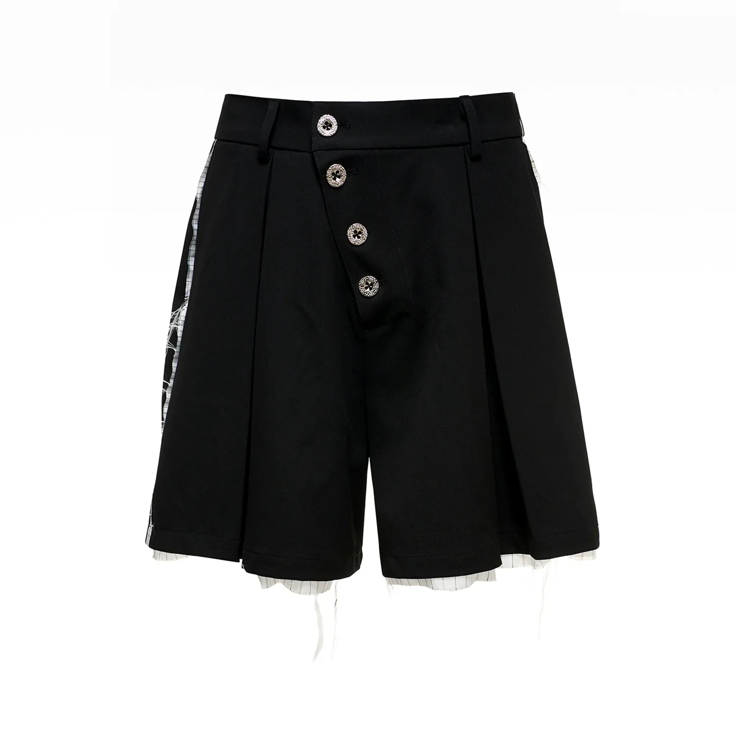 Frayed Hem Sleeveless Tailored Jacket & Short Setup