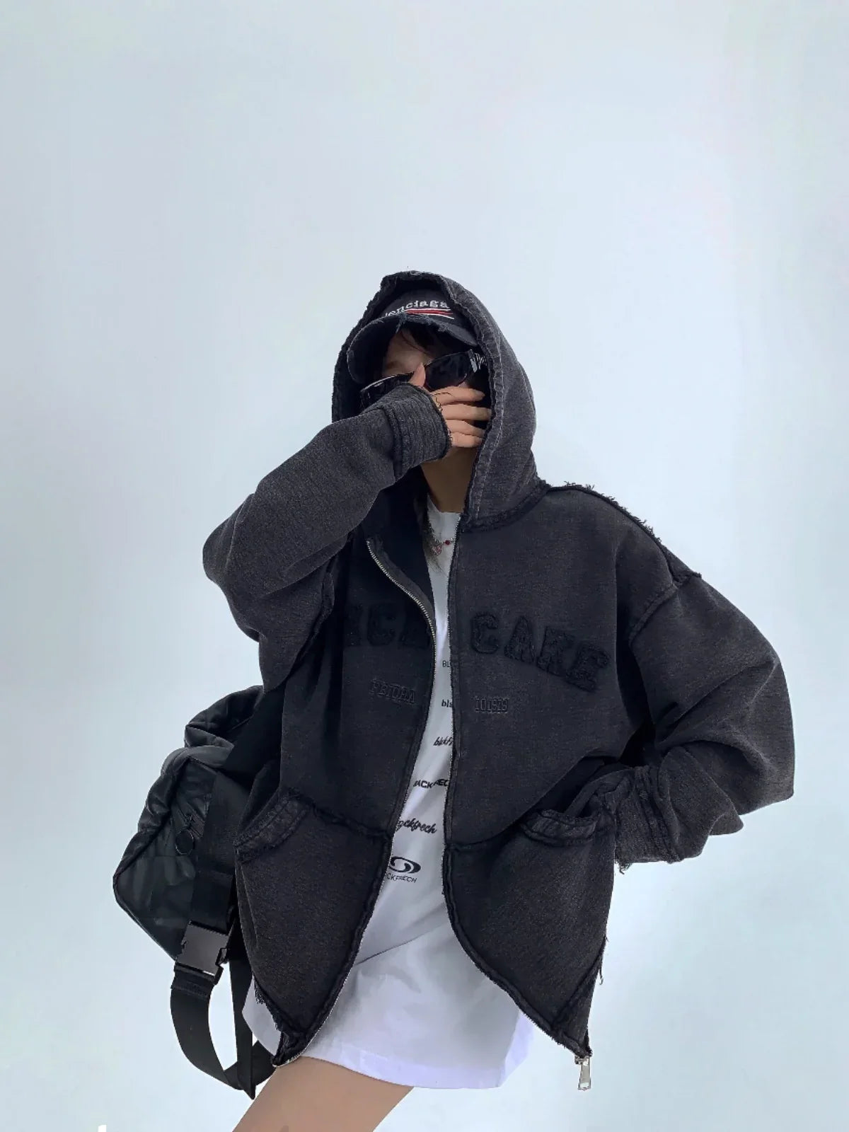 Damage Heavyweight Oversize Zipper Hoodie