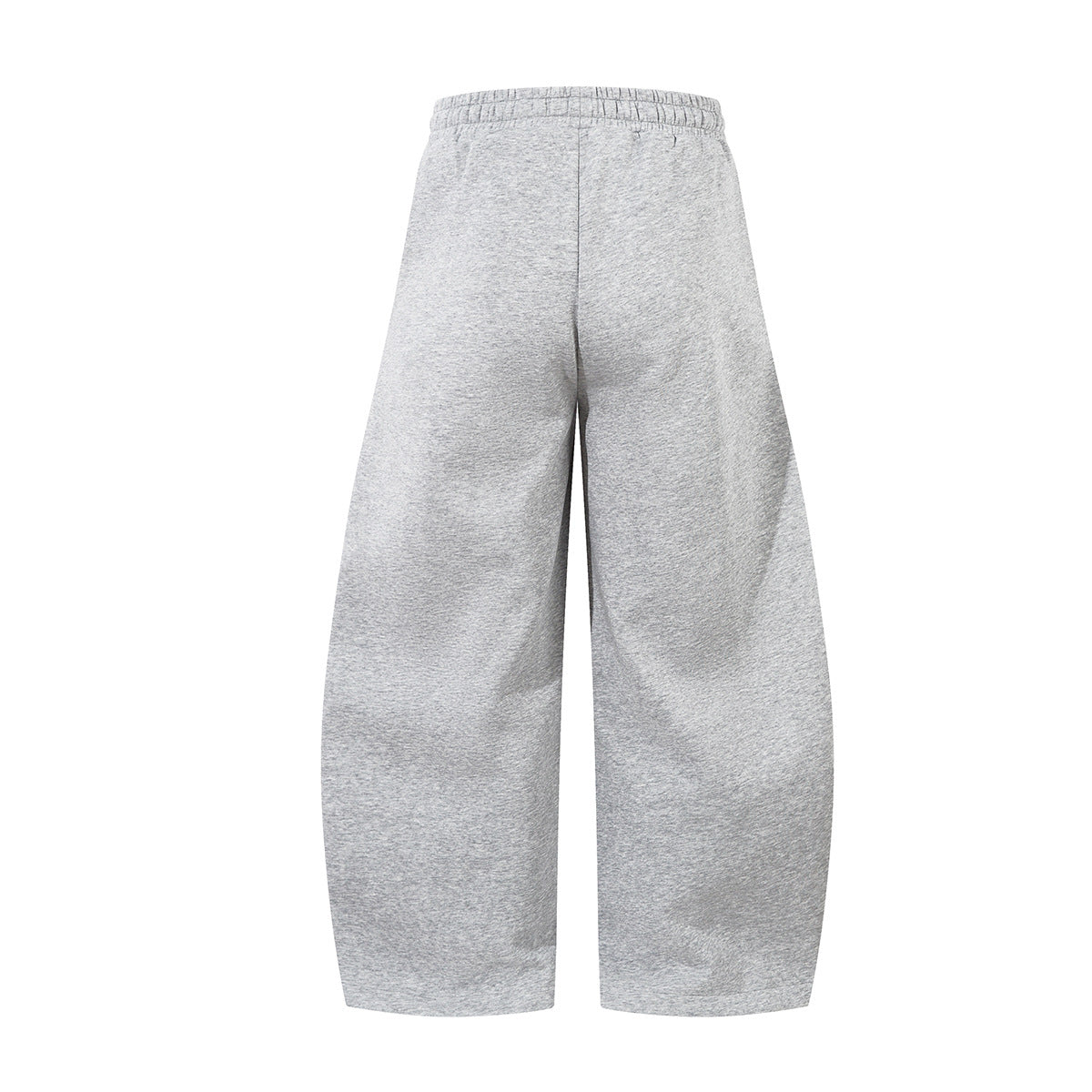 Sporty Curved Pleats Wide Leg Sweatpants