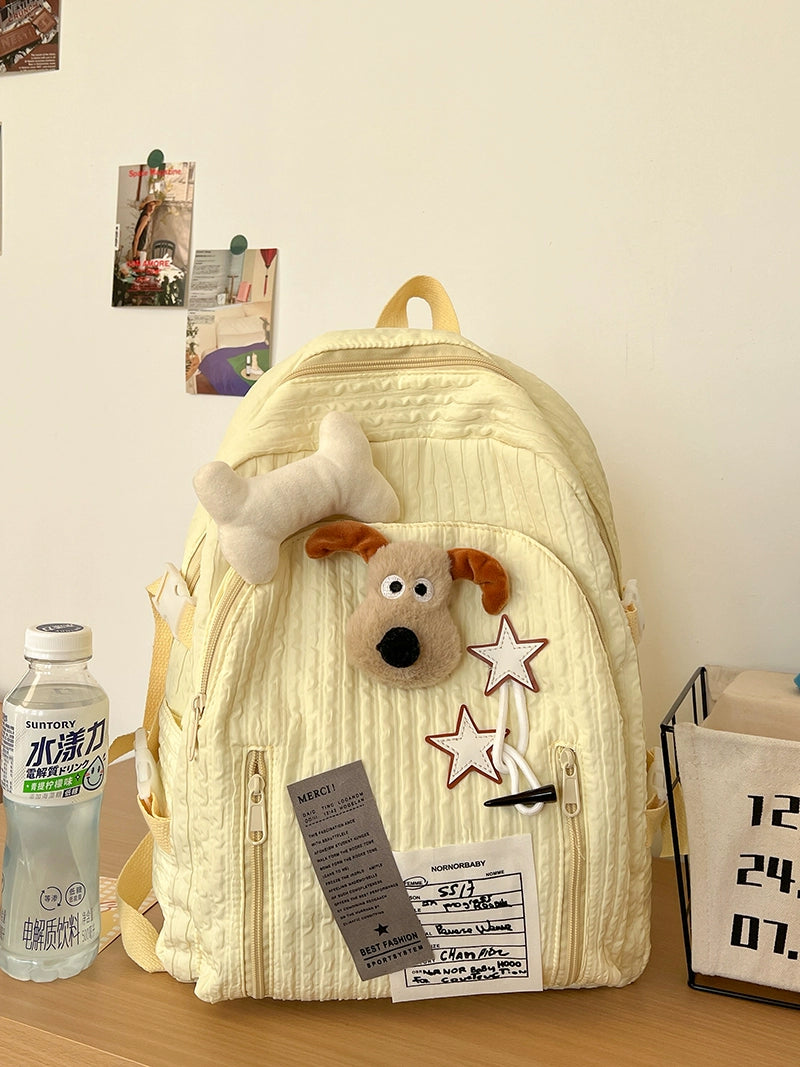 Gromit Dog Backpack with Plush Bone & Star Charms