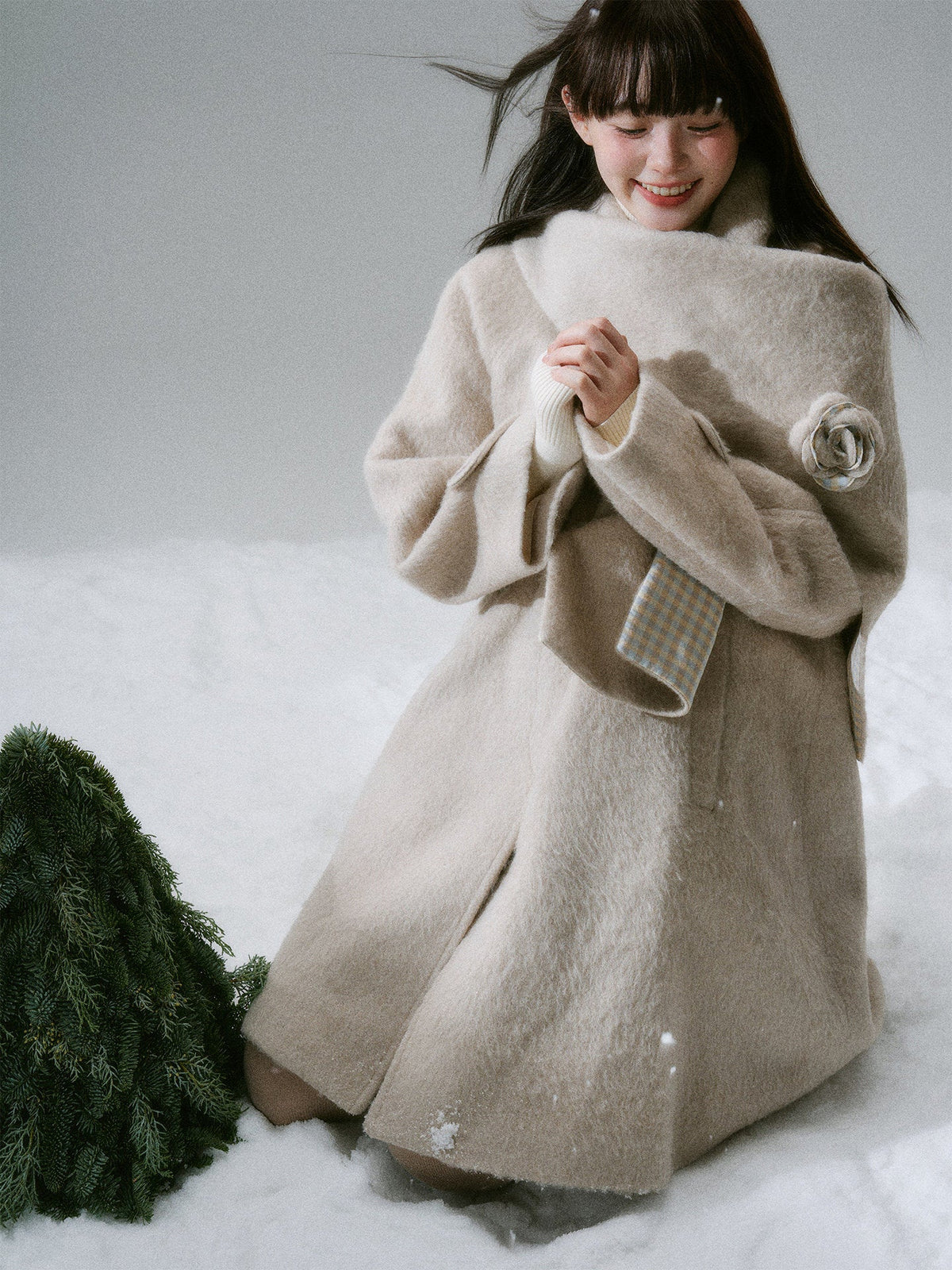 Flower Accent Coat