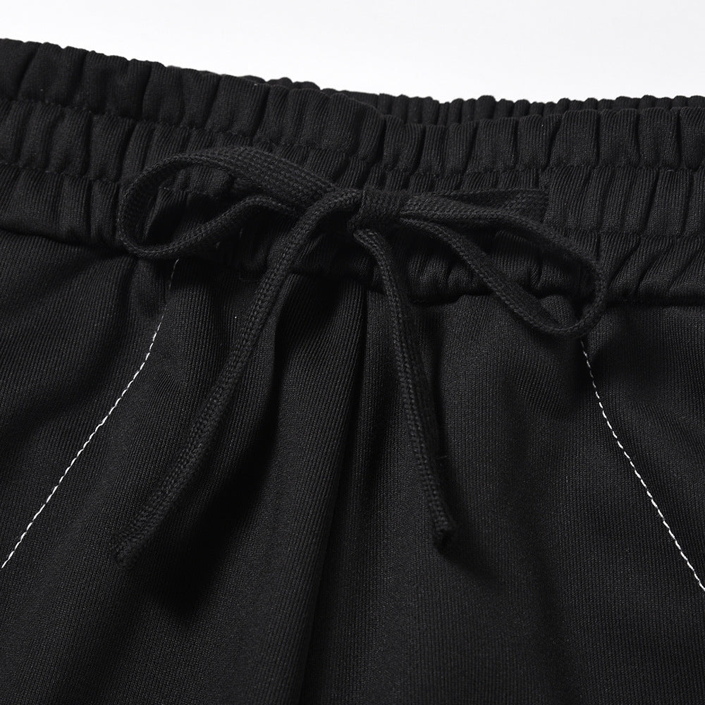 Irregular Line Embroidered Sweatpants
