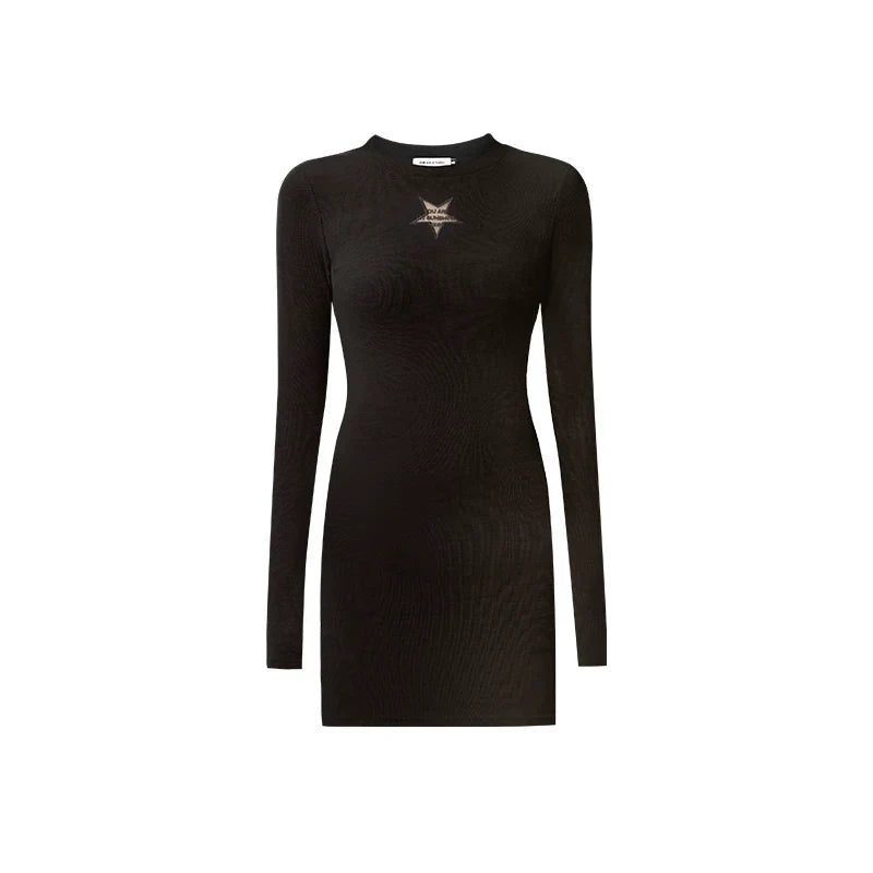 Round Neck Slim Fit Knit Dress