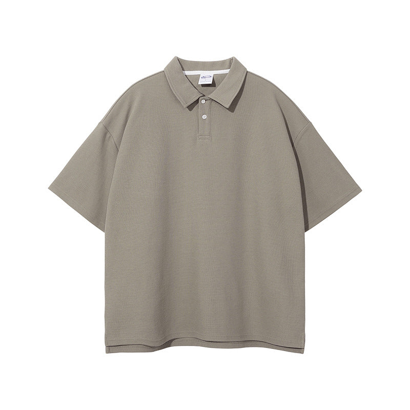 Oversize Waffle Polo Shirt & Waffle Shorts Setup