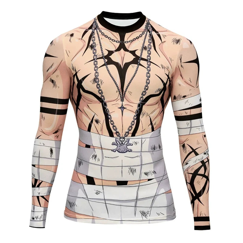 Warrior Print Long Sleeve T-Shirt