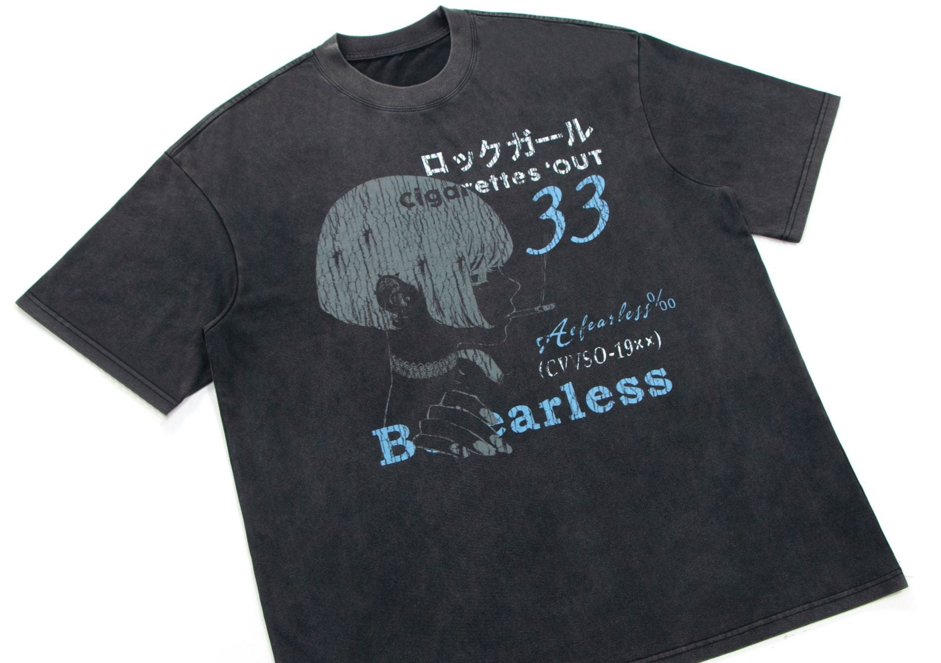 Illustration Letter Print Oversize Short Sleeve T-Shirt