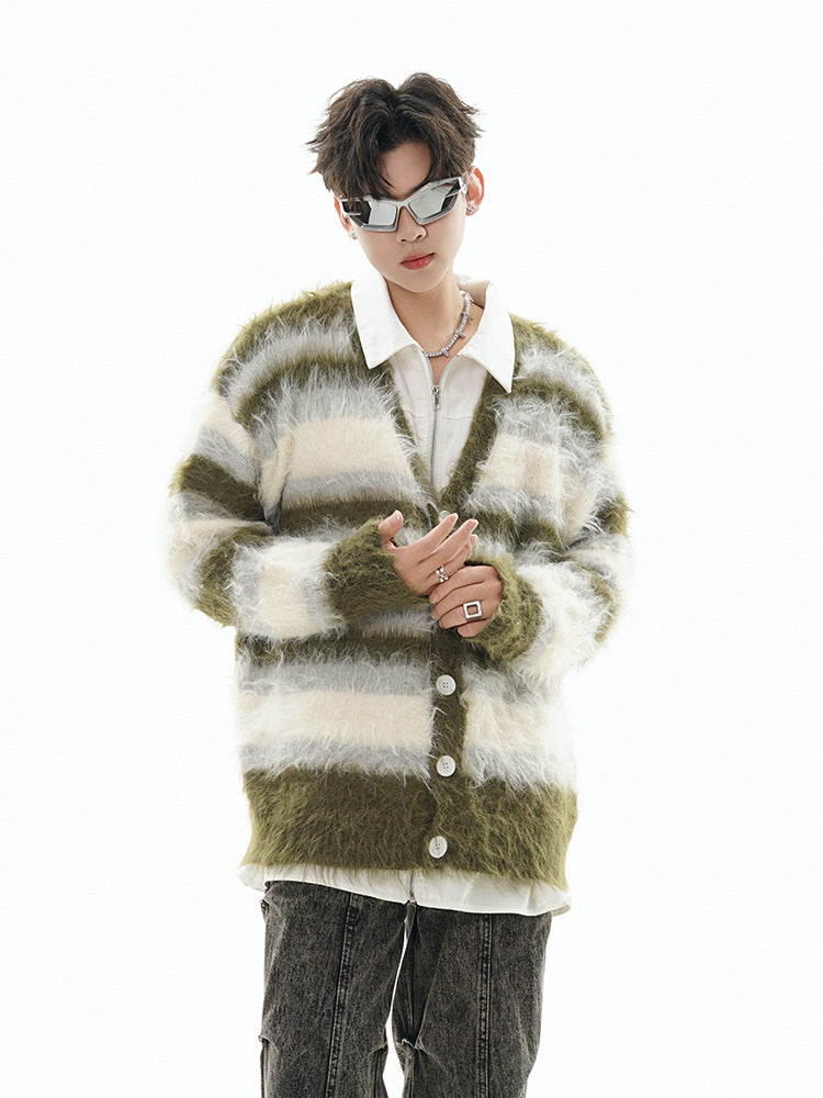 Fluffy Knitted Cardigan Sweater