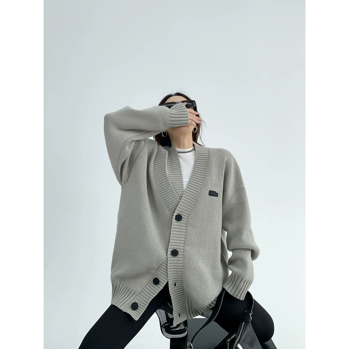 Oversized Heavyweight Knit Cardigan