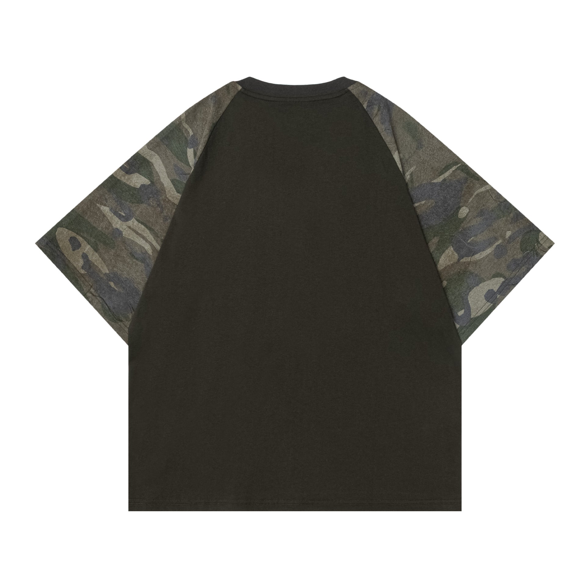 Camo Patchwork Graphic Print Short Sleeve T-Shirt
