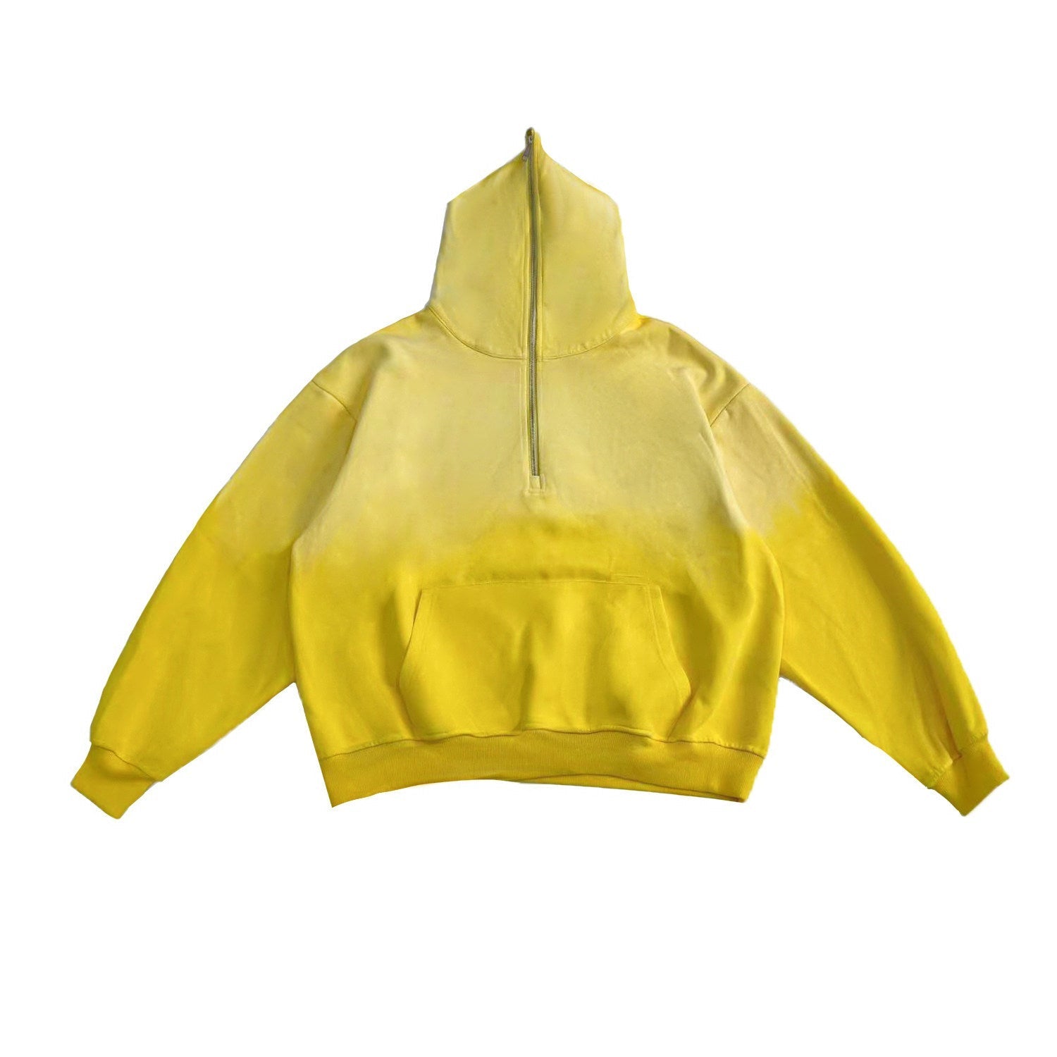Gradient Half Zip Oversize Hoodie
