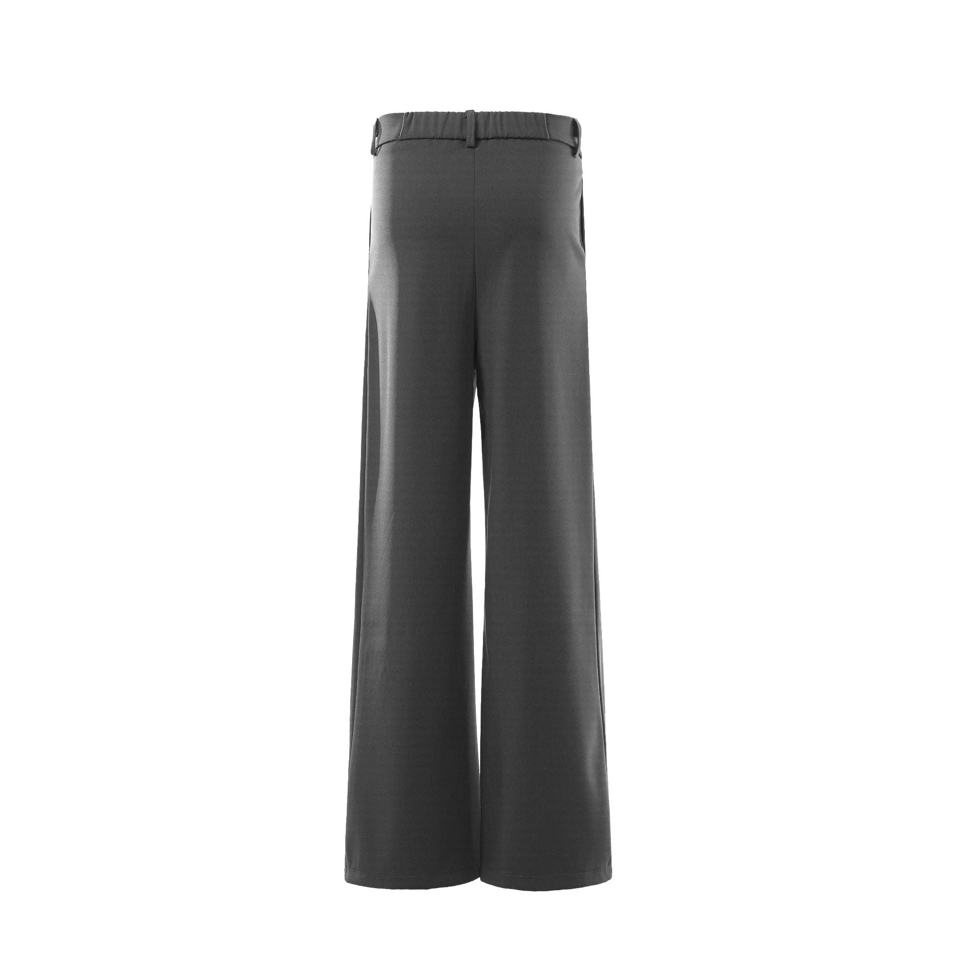 Drape Pleats Wide Leg Trousers