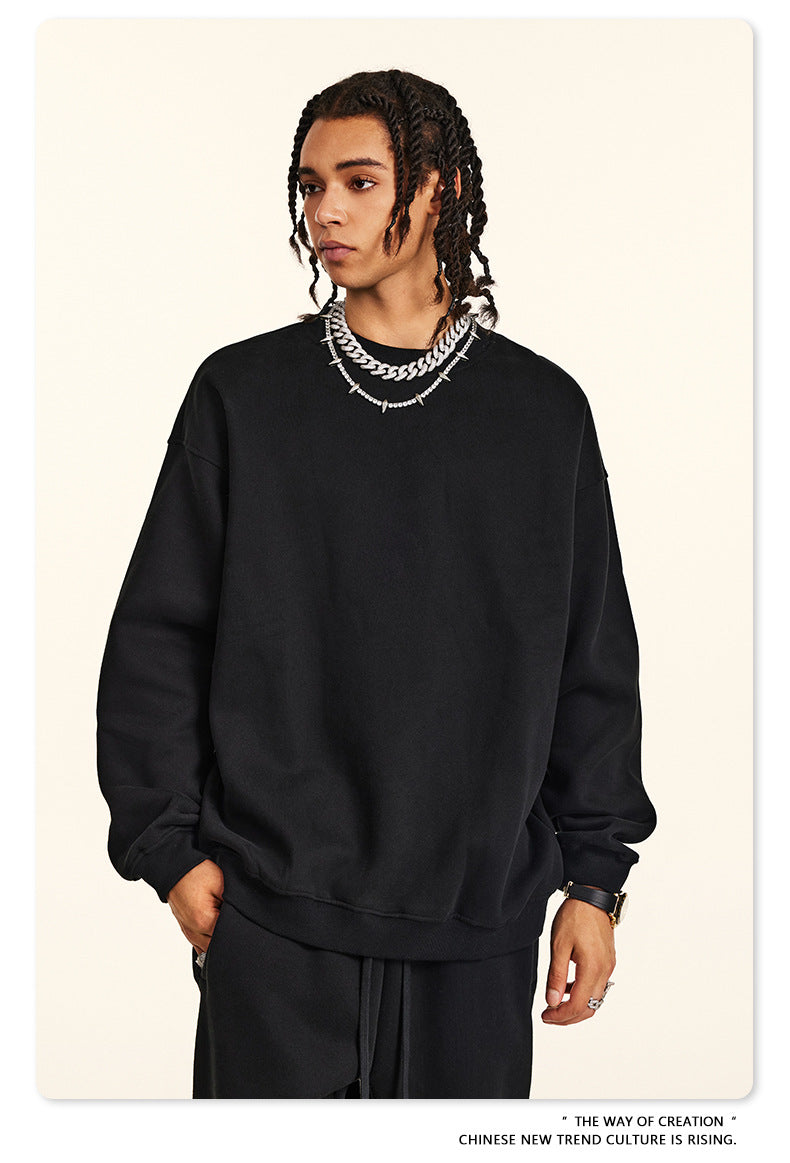 Fleece Lining Oversize Sweatshirt
