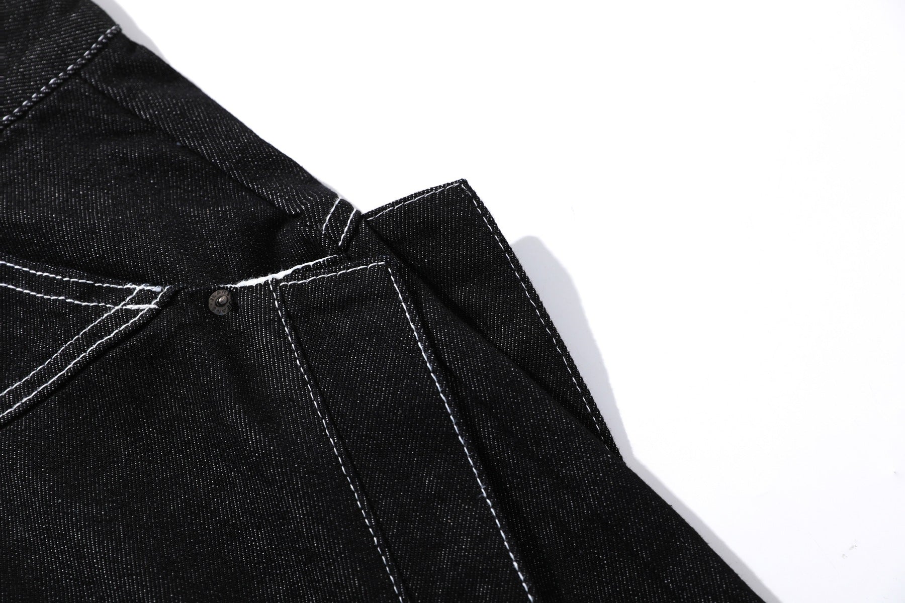 Raw Denim Deconstruction Wide Leg Jort