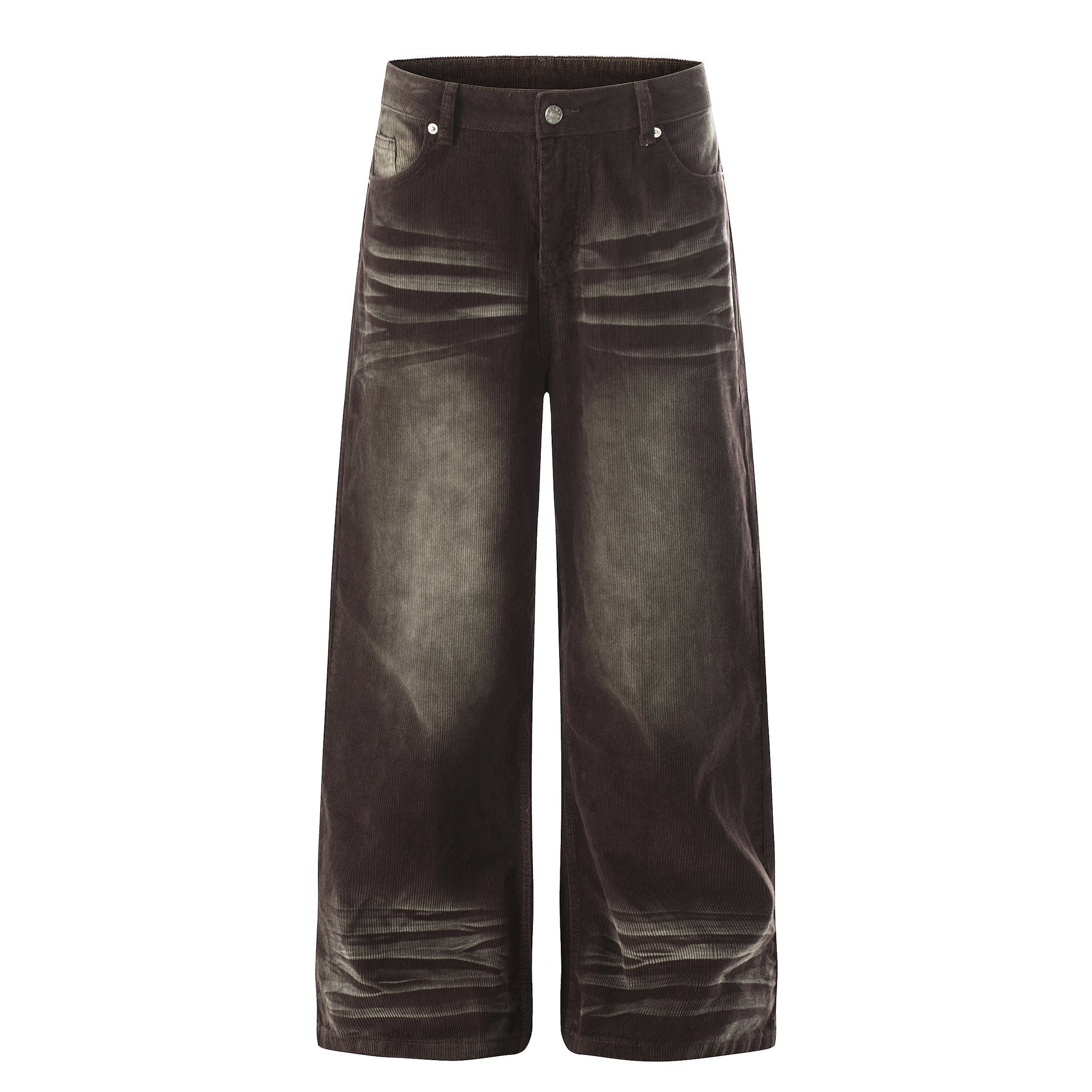 Washed Corduroy Straight Pants