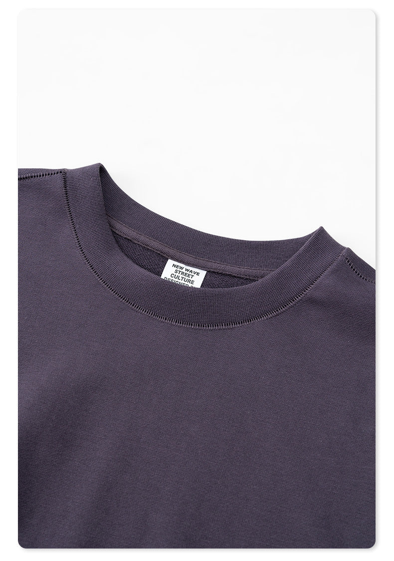 Oversize Heavyweight Basic Round Neck Sweatshirt