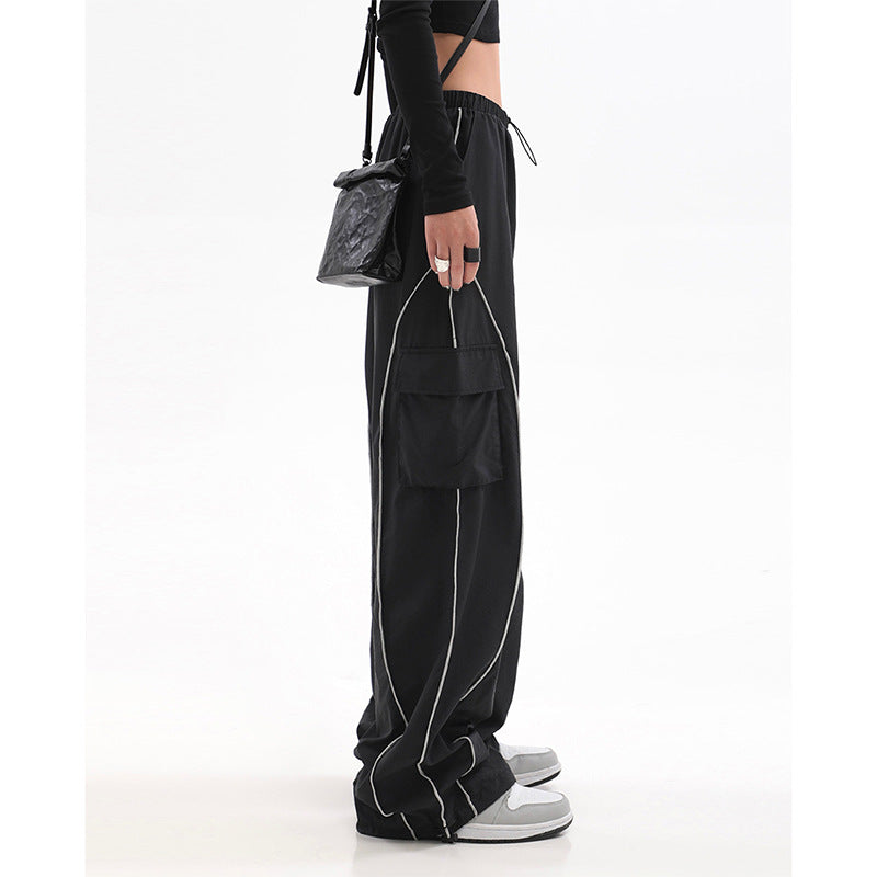 Y2K Striped Baggy Cargo Pants