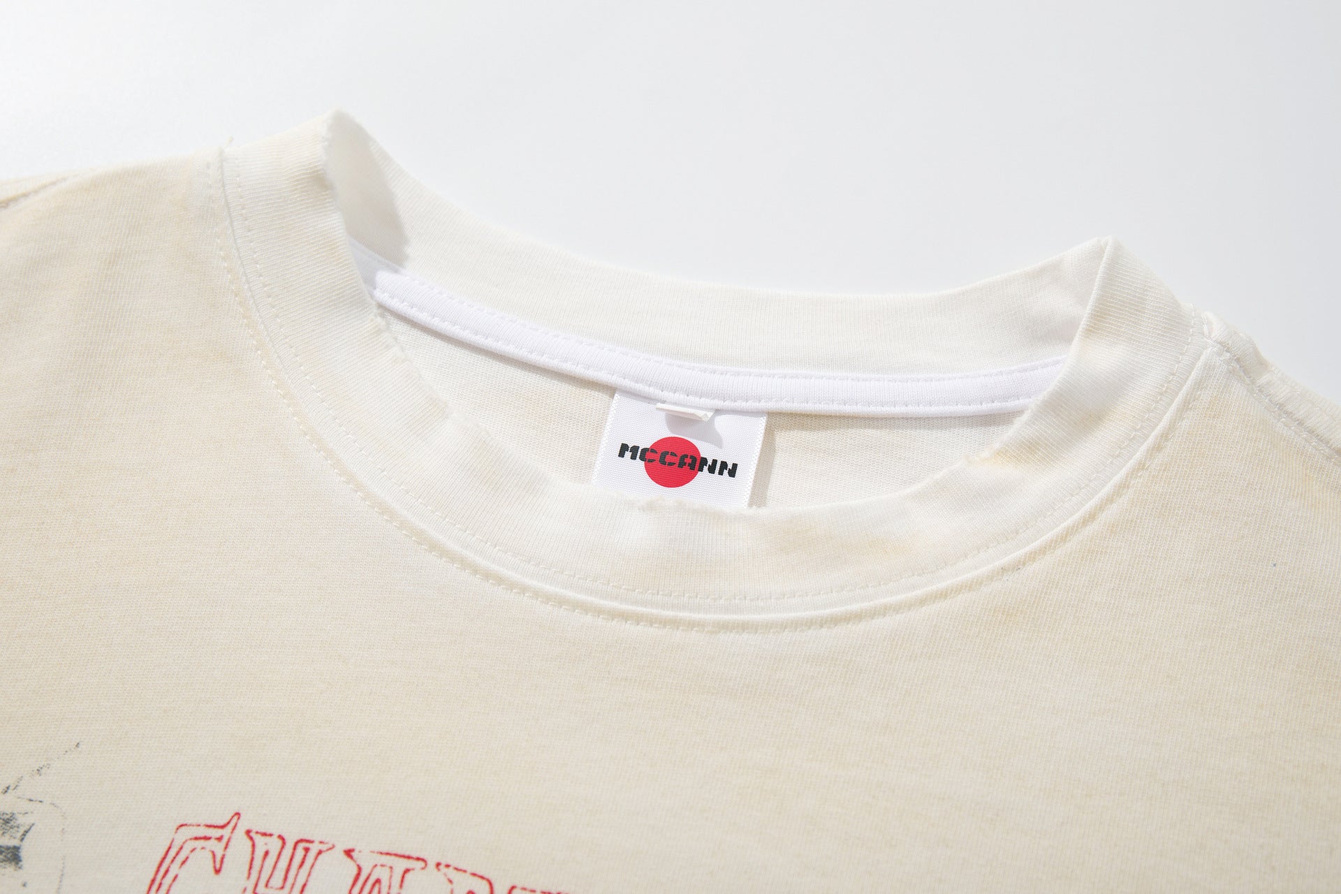 Dirty Dye Illustration Letter Print Short Sleeve T-Shirt