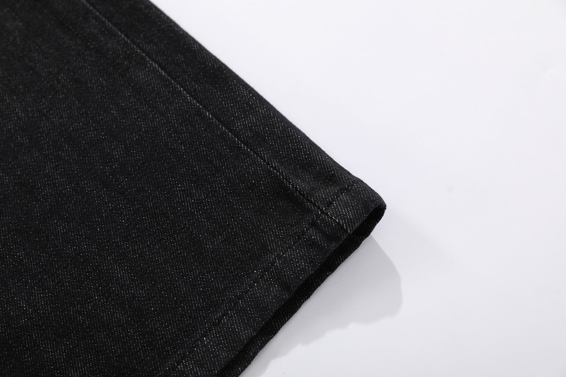 Raw Wash Wide Leg Denim Jort