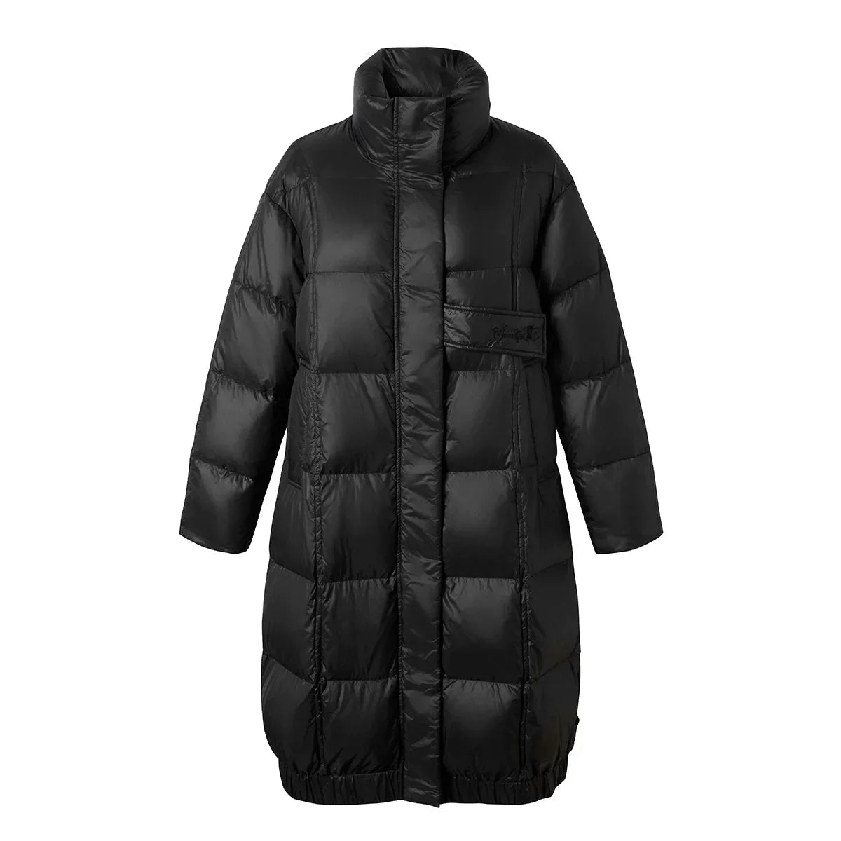 Stand Neck Long White Duck Down Coat