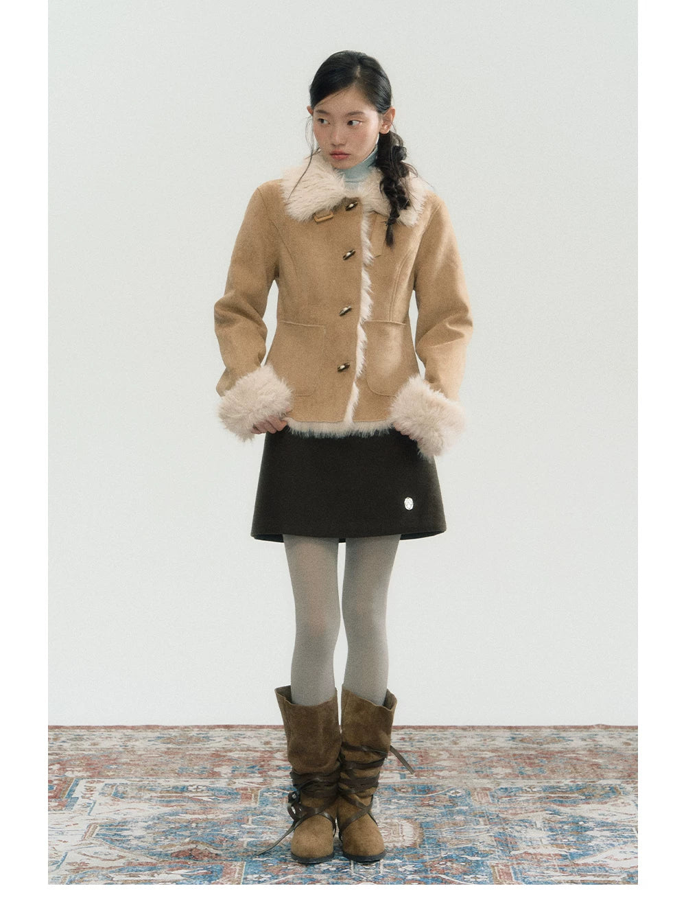 Fake Shearling Thick Jacket