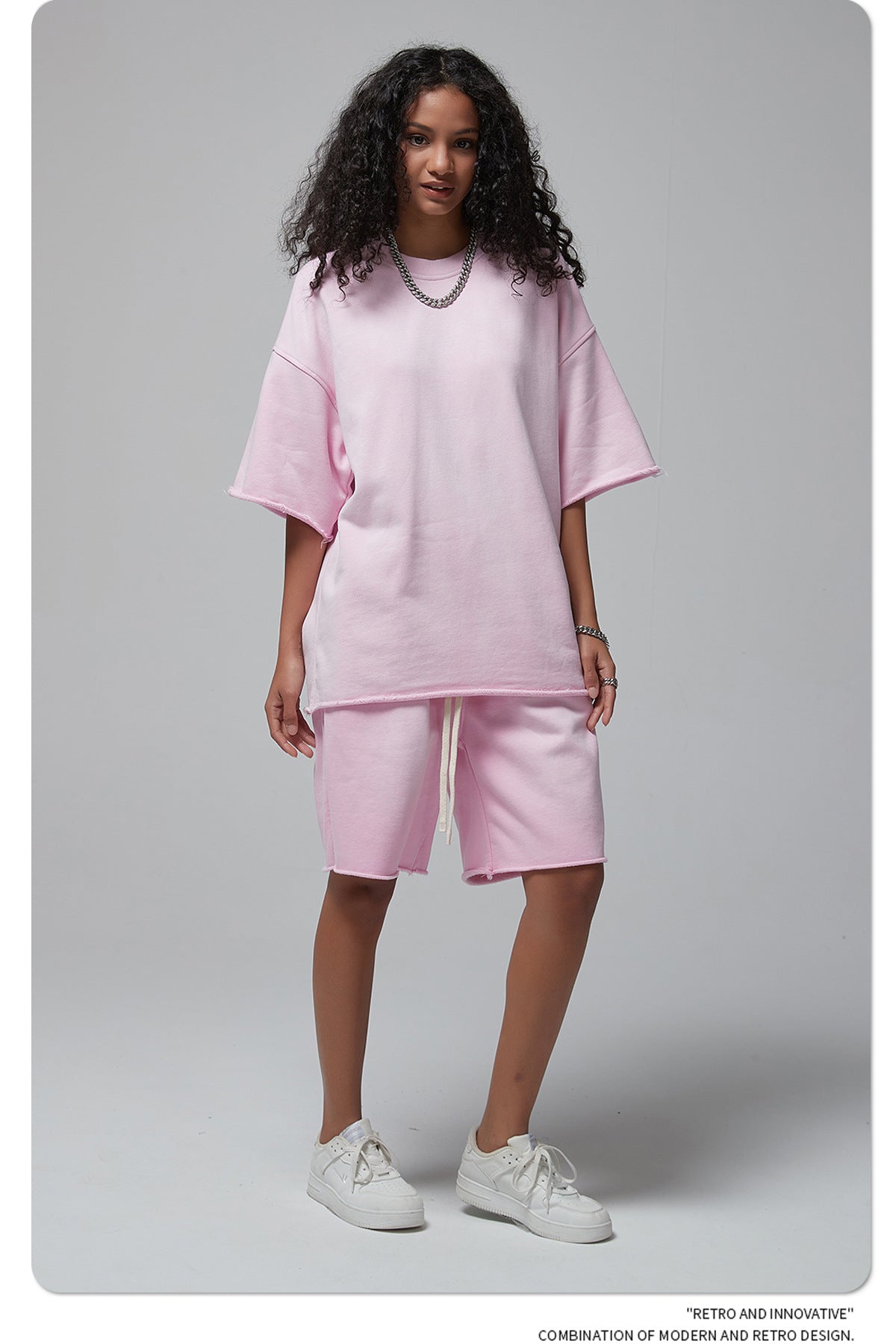 Oversize Spray-dyed Short-sleeve T-shirt & Spray-dyed Short Sweatpants Setup