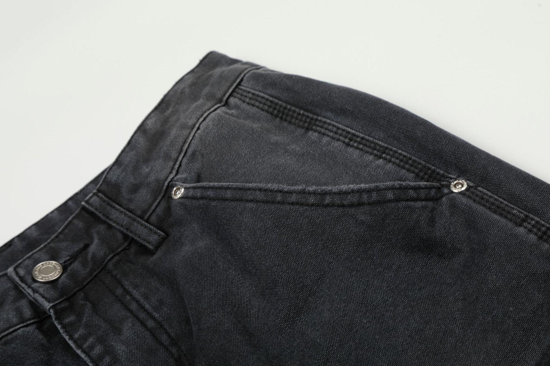 Washed Damage Wide Leg Denim Jeans