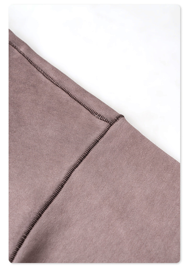 Washed Basic Round Neck Sweatshirt