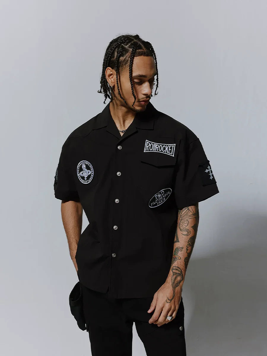 Embroidery Logo Design Short Sleeve Shirt