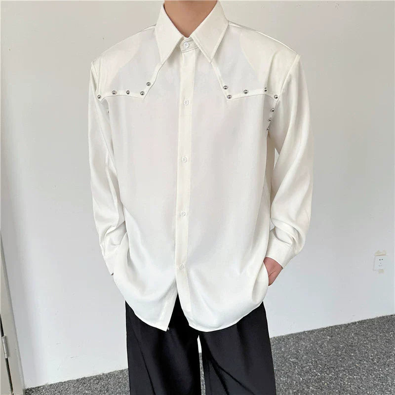 Studs Design Long Sleeve Shirt
