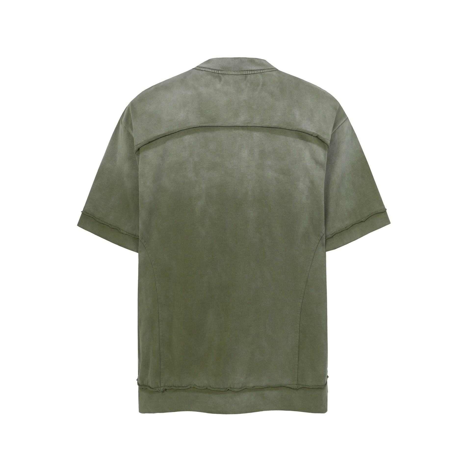 Washed Raw Hem Short Sleeve T-Shirt