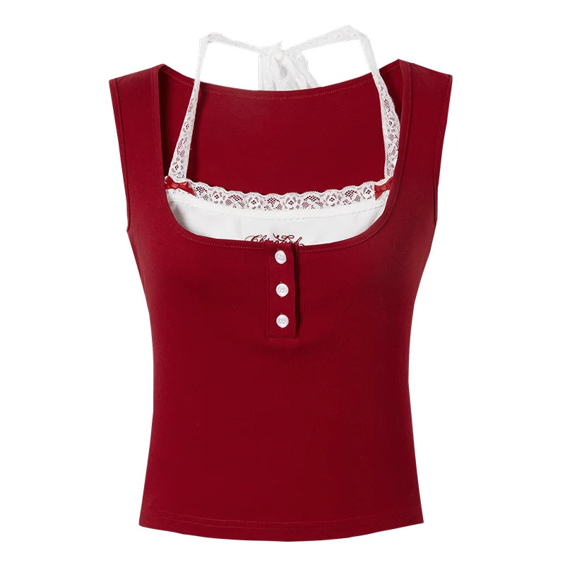 Dopamine Contrast Lace Crop Top - MADXMARX