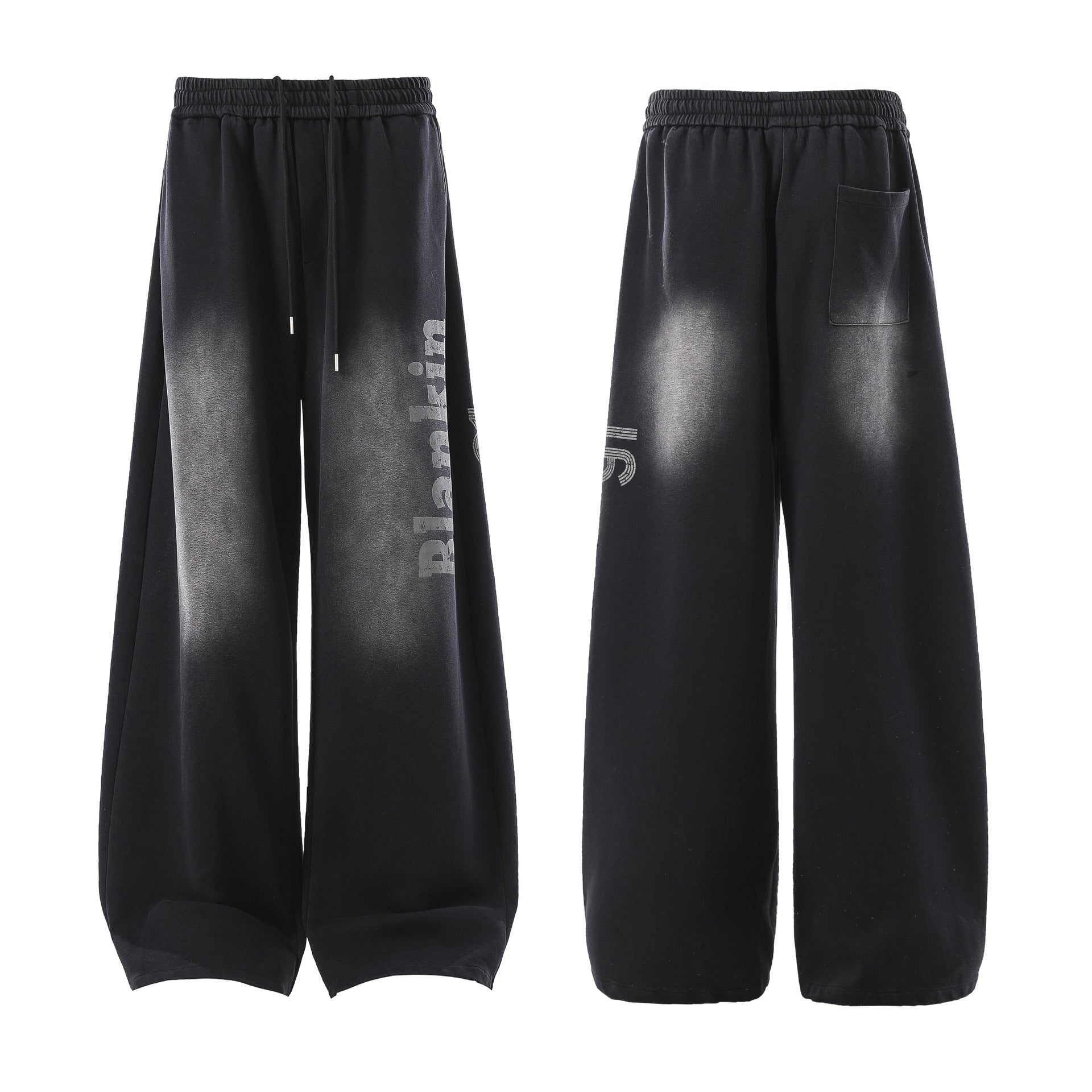 Wash Draped Wide Leg Sweatpants