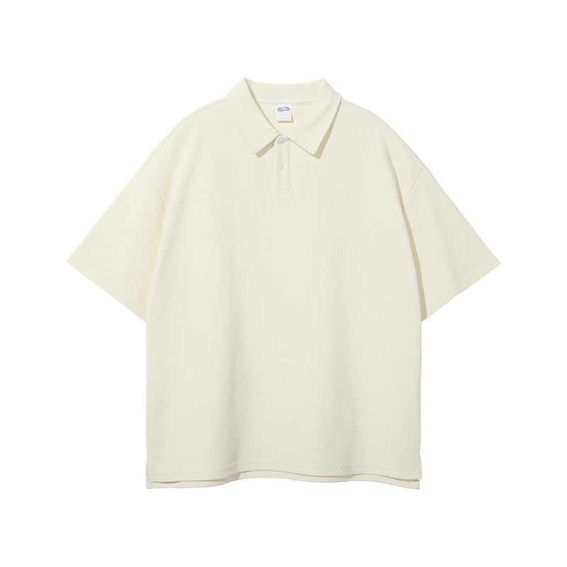 Oversize Waffle Polo Shirt & Waffle Shorts Setup