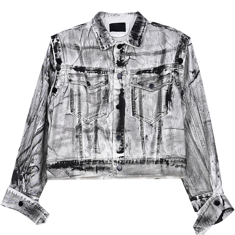 Detachable Sleeve Denim Jacket & Detachable Hem Wide-Leg Denim Jeans Setup