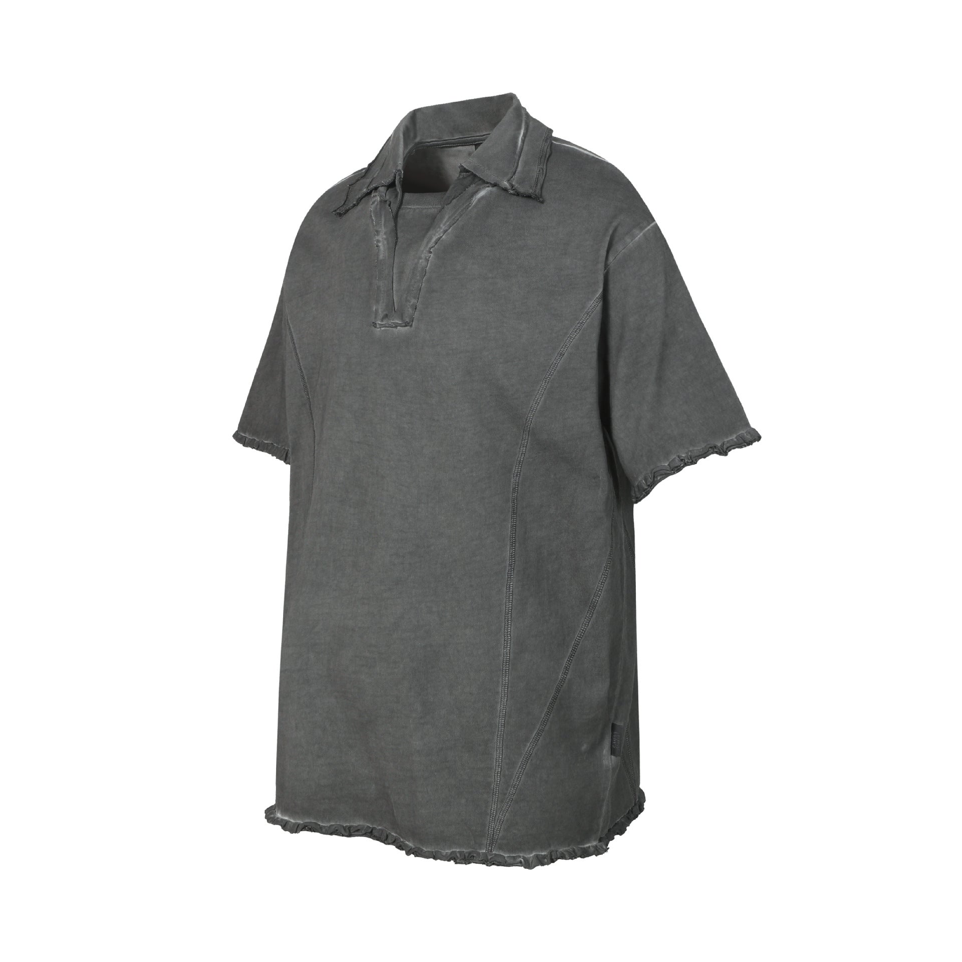 Lapel Wash Stain Short Sleeve Polo Shirt