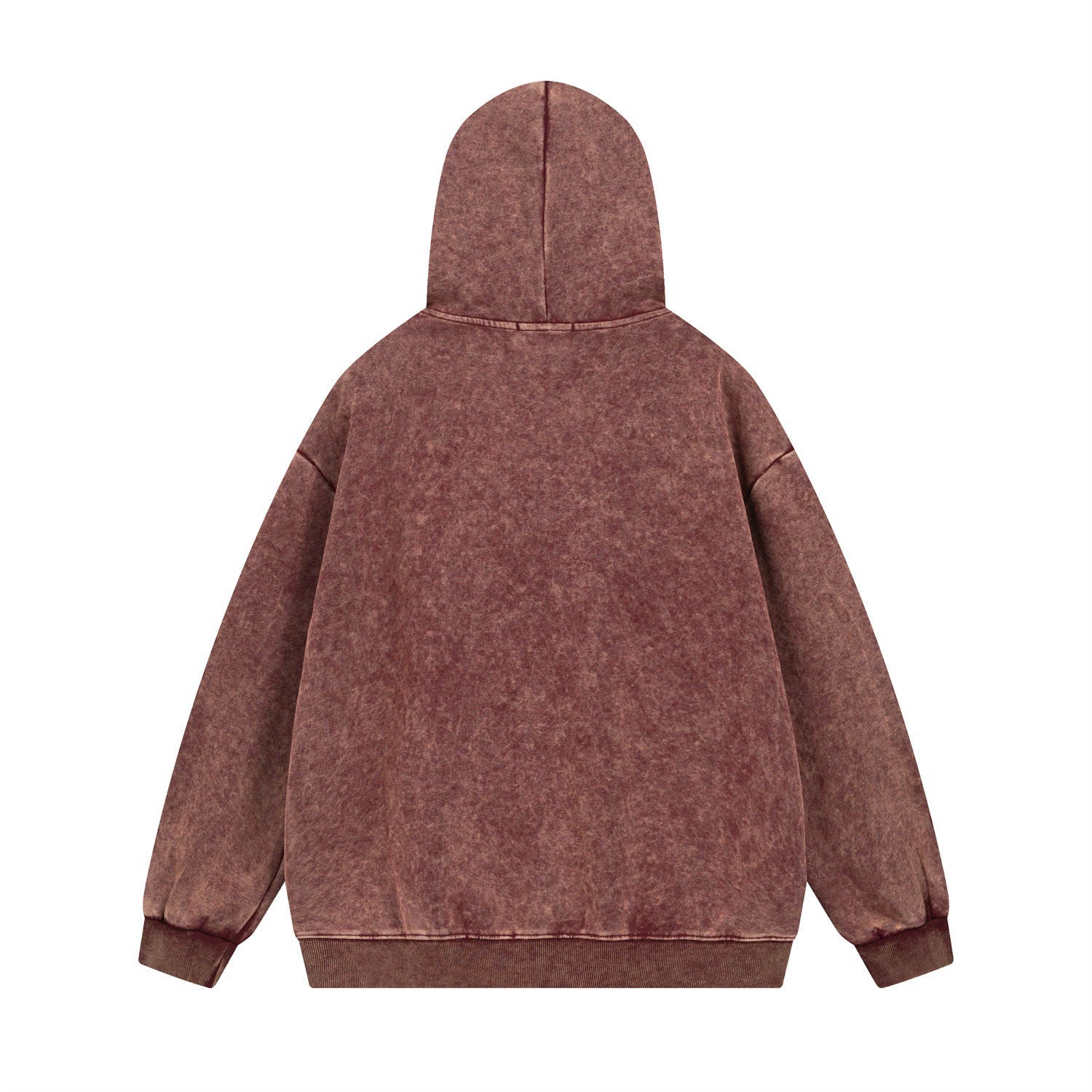 Washed Silhouette Print Oversize Hoodie