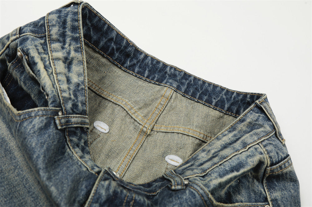 Distressed Wide-leg Jeans — Vintage Vibe