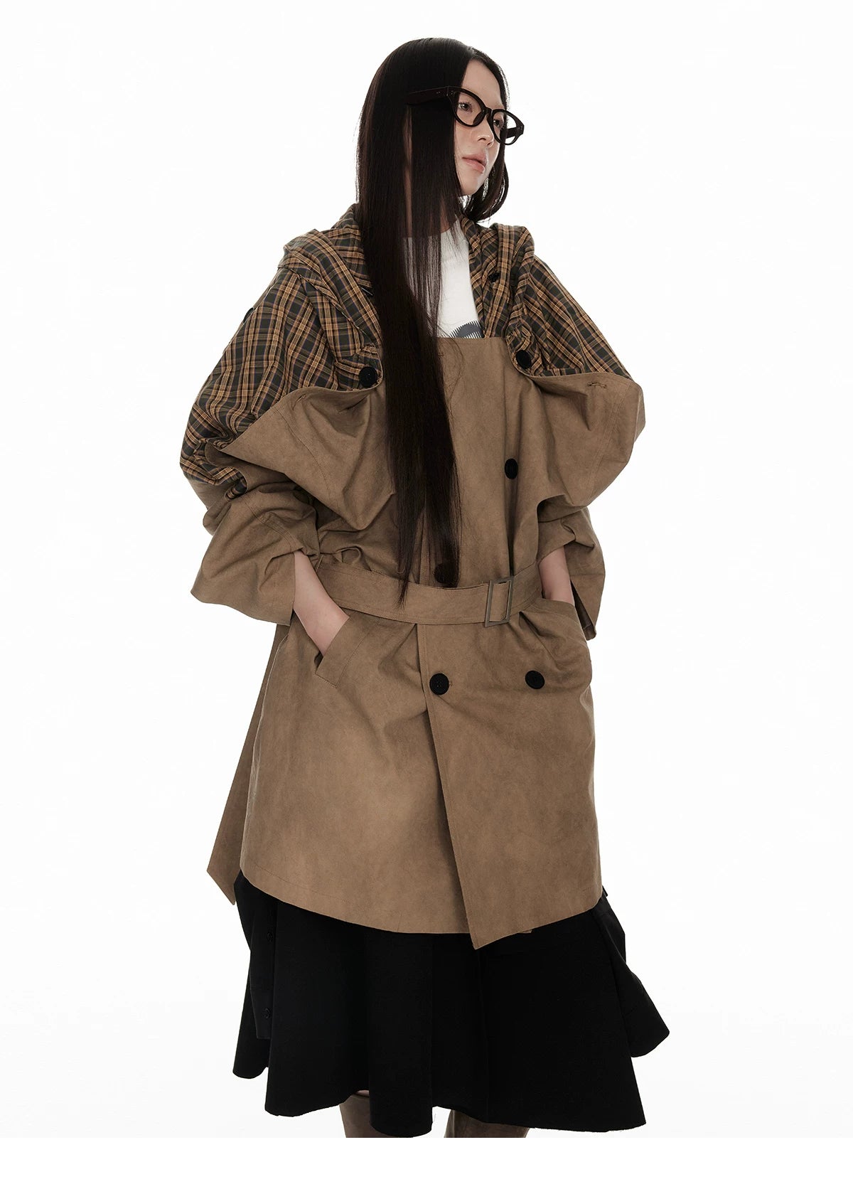 Textured Hooded Lining Jacket
