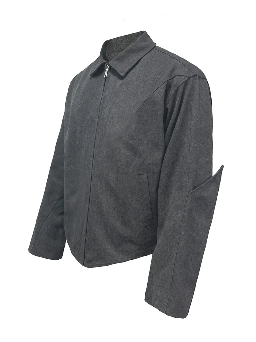 Polo Collar Zipper Jacket