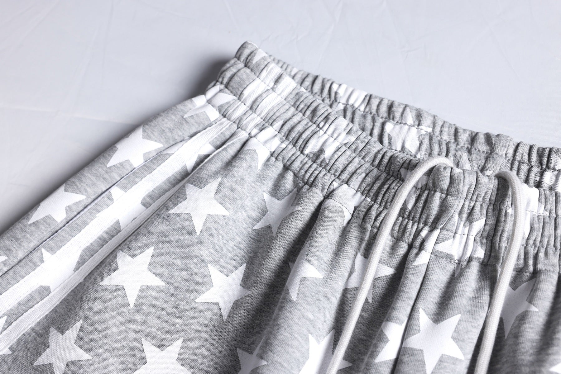 All-Over Print Deconstruction Wide Leg Curved Sweatpants