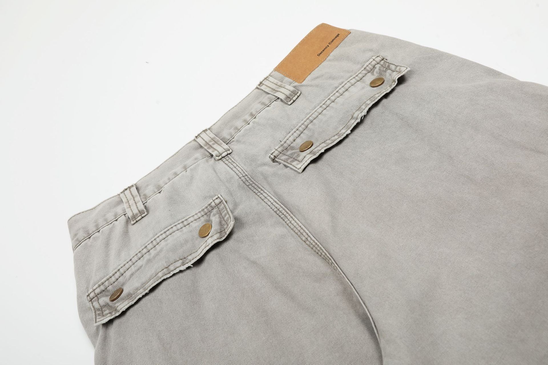 Washed Multi-Pocket Wide Leg Cargo Pants