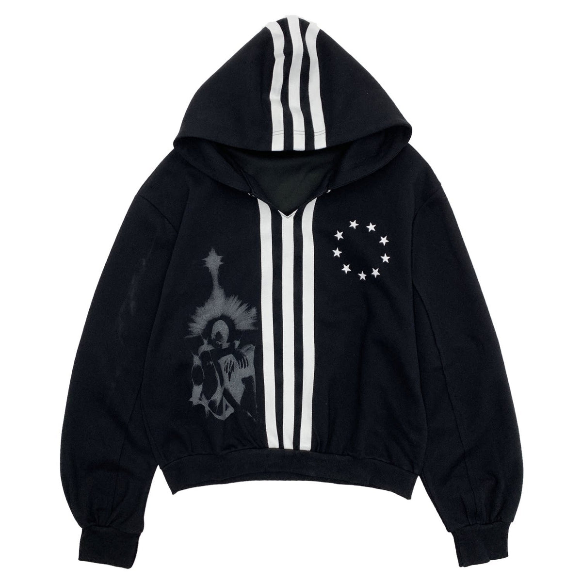 Short V-Neck Pullover Hoodie
