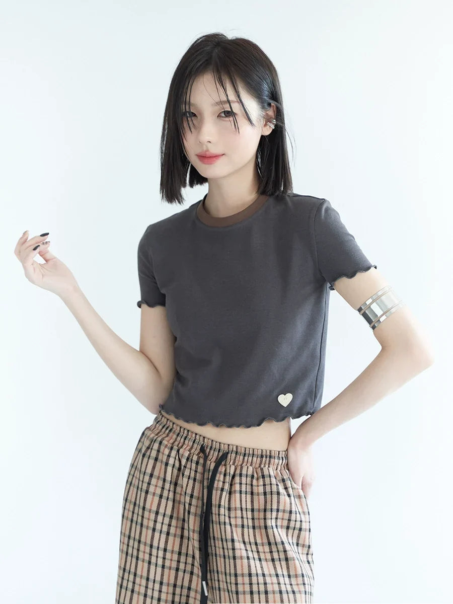 Slim Fit Round Neck Short Sleeve T-Shirt