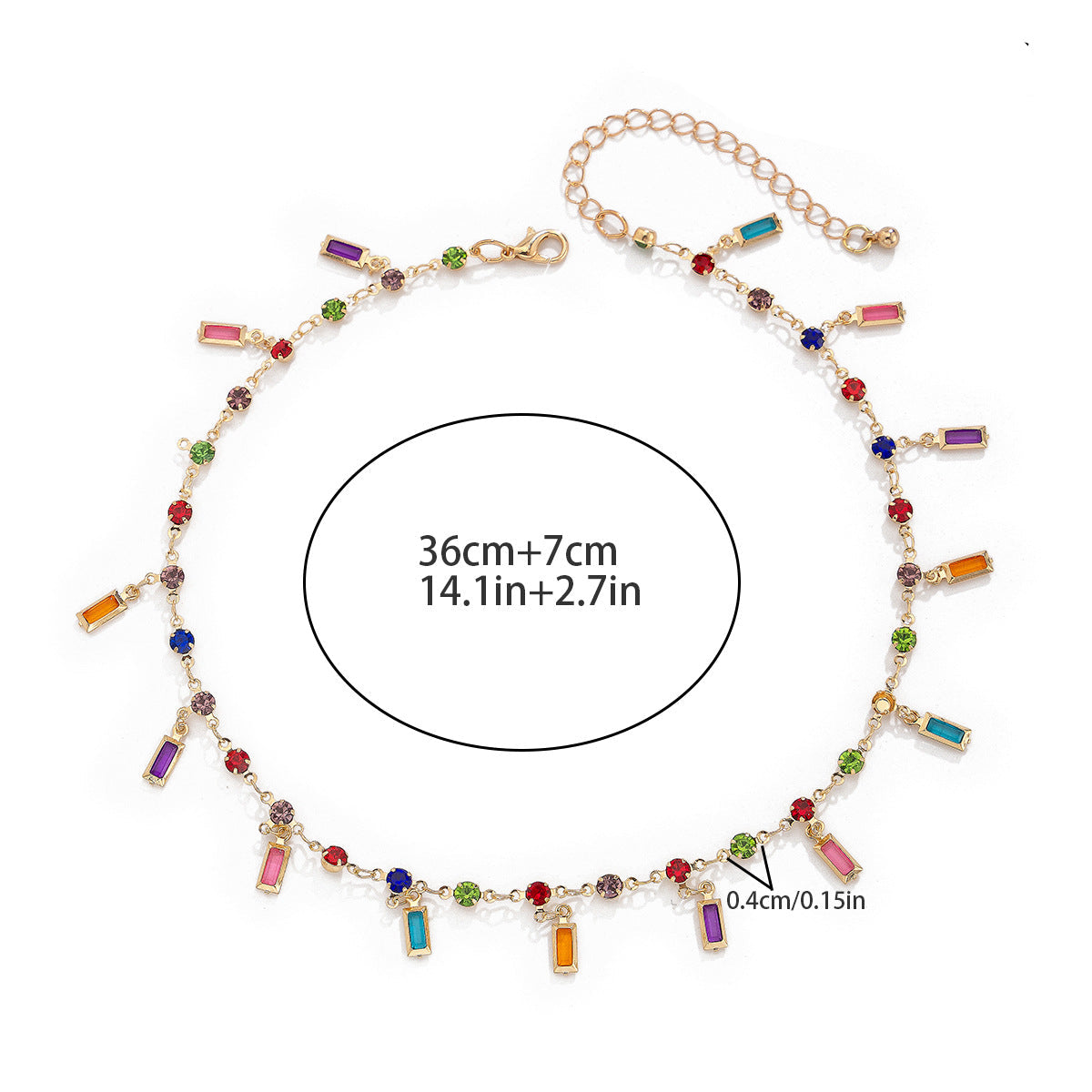 Gemstones Pendants Clavicle Chain