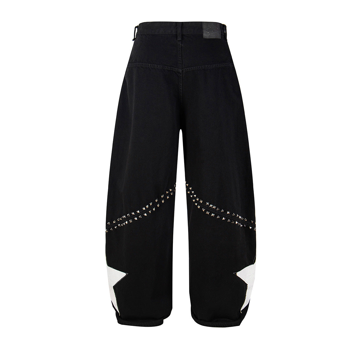 Star Studs Wide Leg Denim Jeans