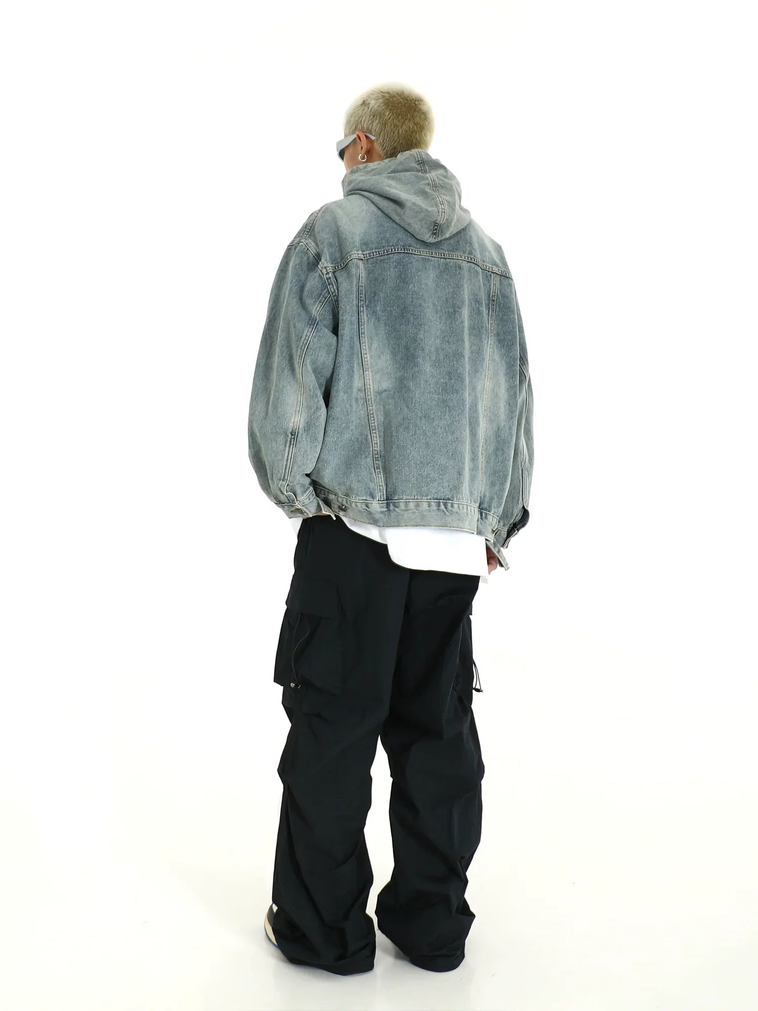 Oversize Washed Denim Hoodie