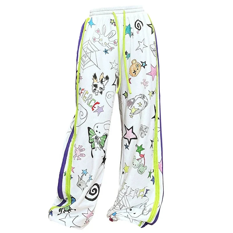 Pantalones de chándal con estampado de grafiti