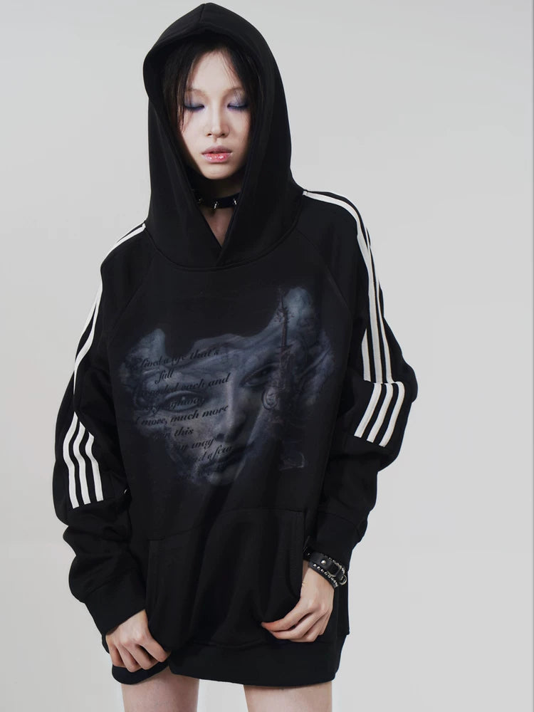 Side Stripe Pullover Hoodie