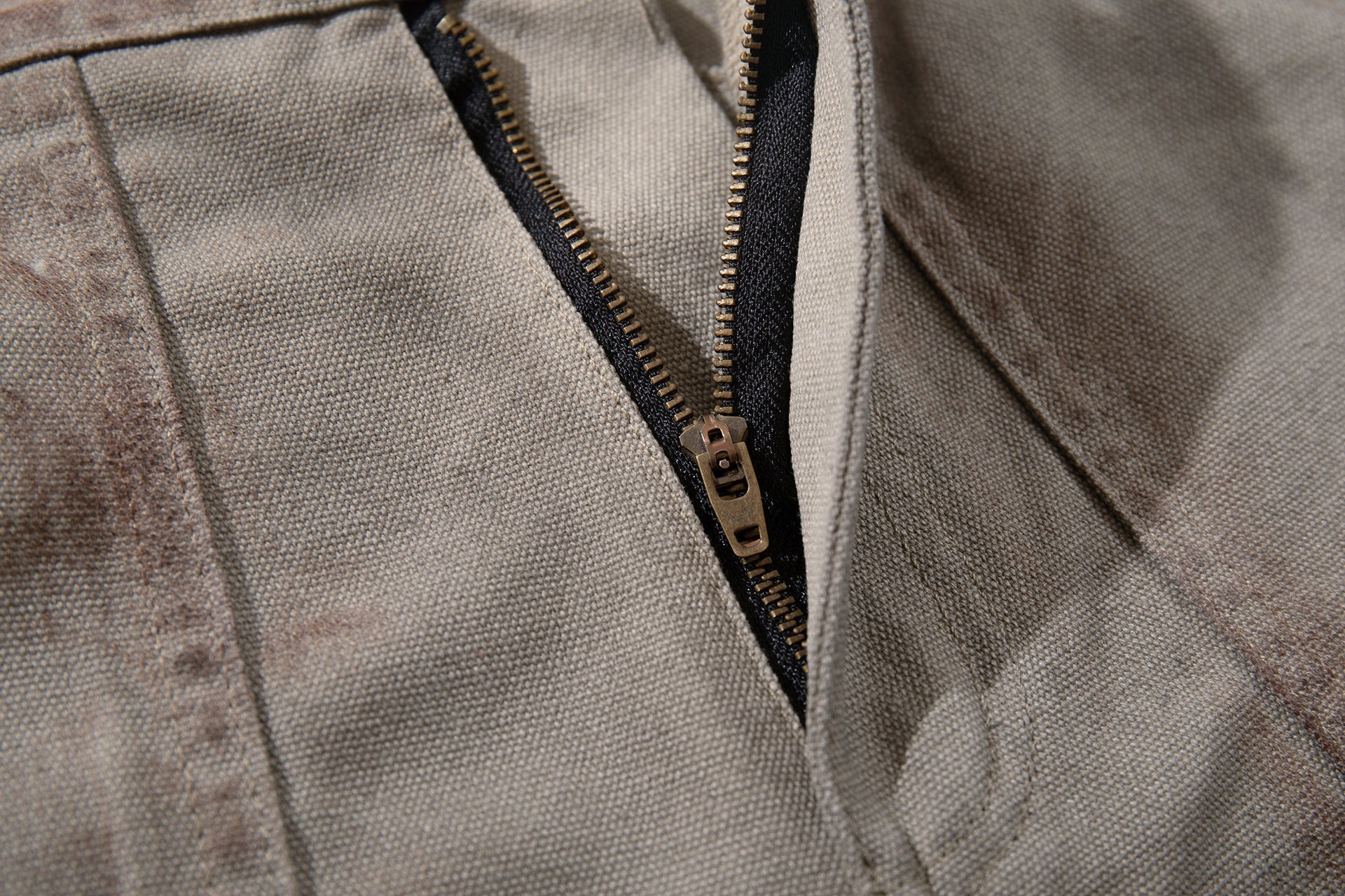 Washed Paint Studs Detail Wide Leg Pants