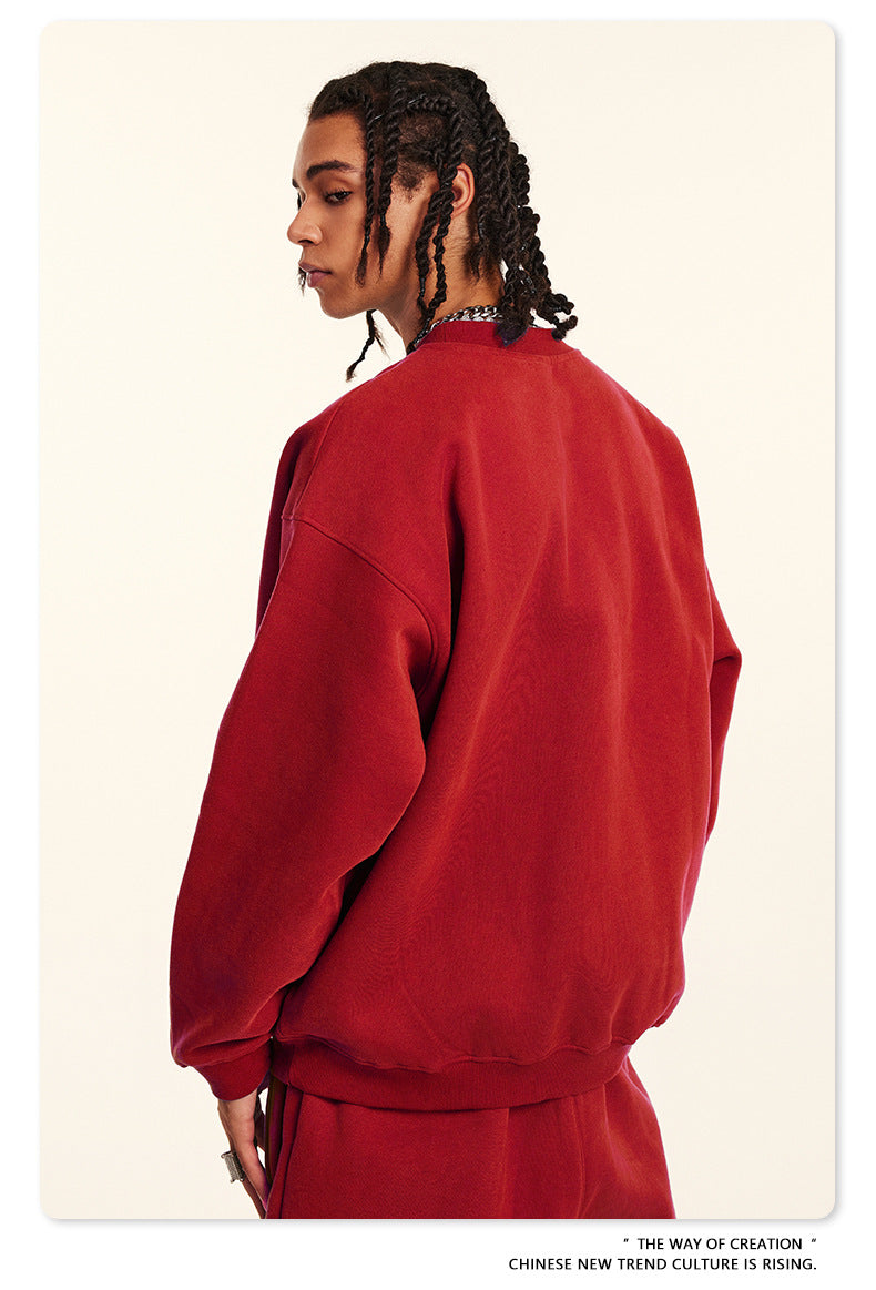 Fleece Lining Oversize Sweatshirt